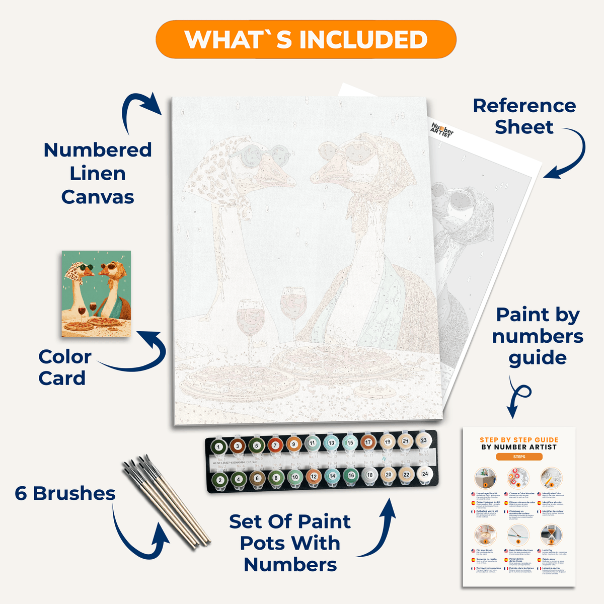 Dinner with Geese - Number Artist Paint by Numbers Kits