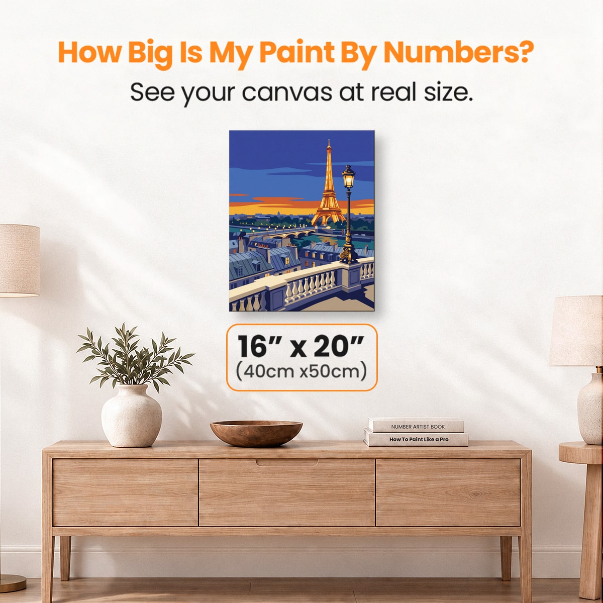Eiffel Evening Glow - Number Artist Paint by Numbers Kits