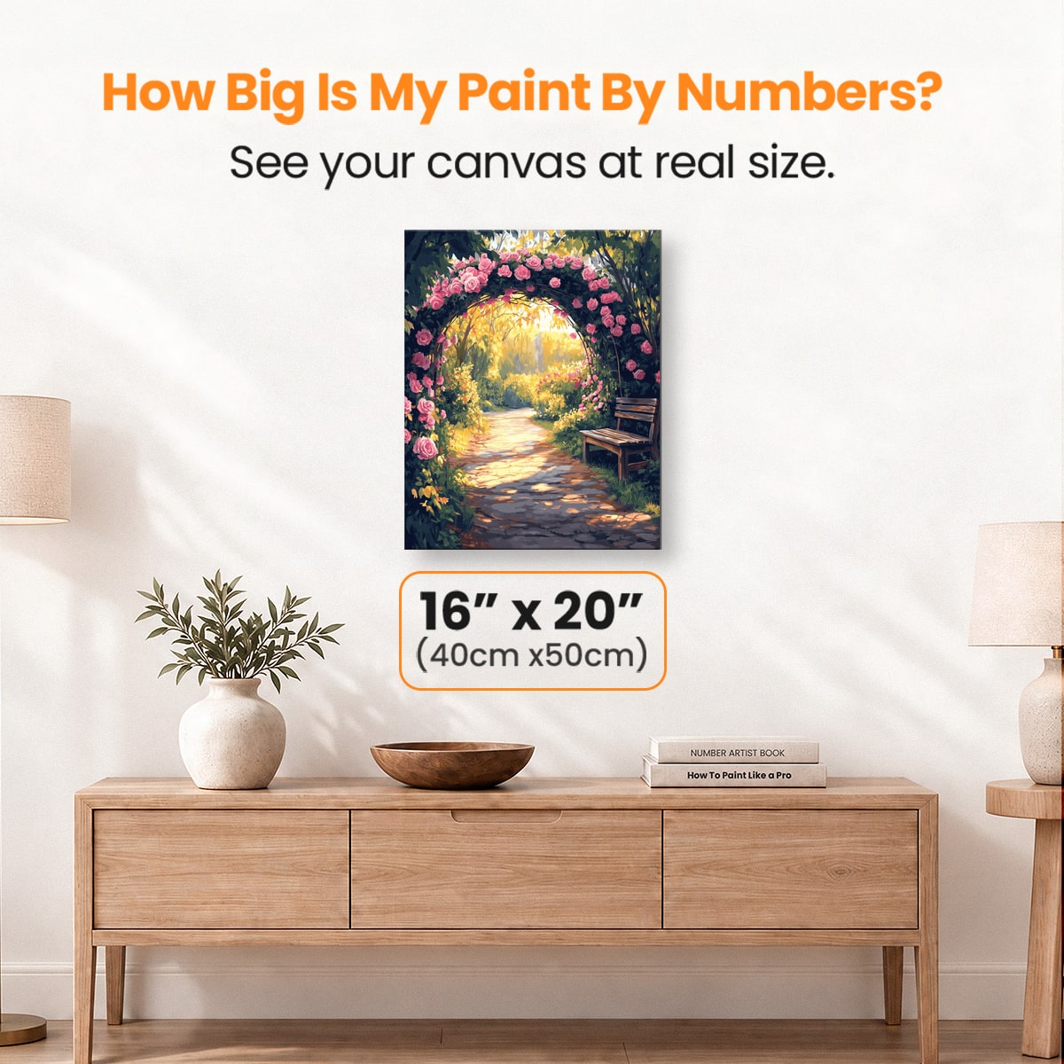 Pink Rose Arch - Number Artist Paint by Numbers Kits
