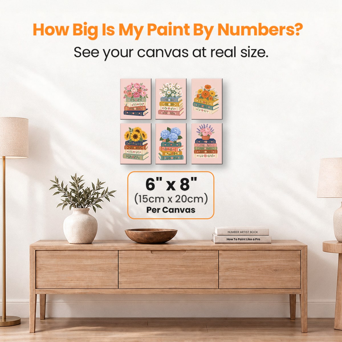 Bookshelf Bouquet - Number Artist Paint by Numbers Kits