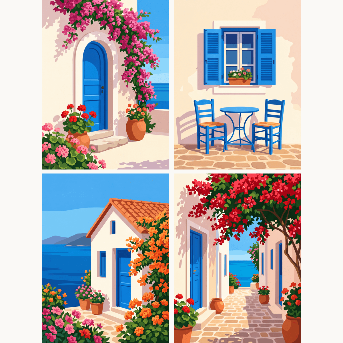 Greek Charm - Number Artist Paint by Numbers Kits