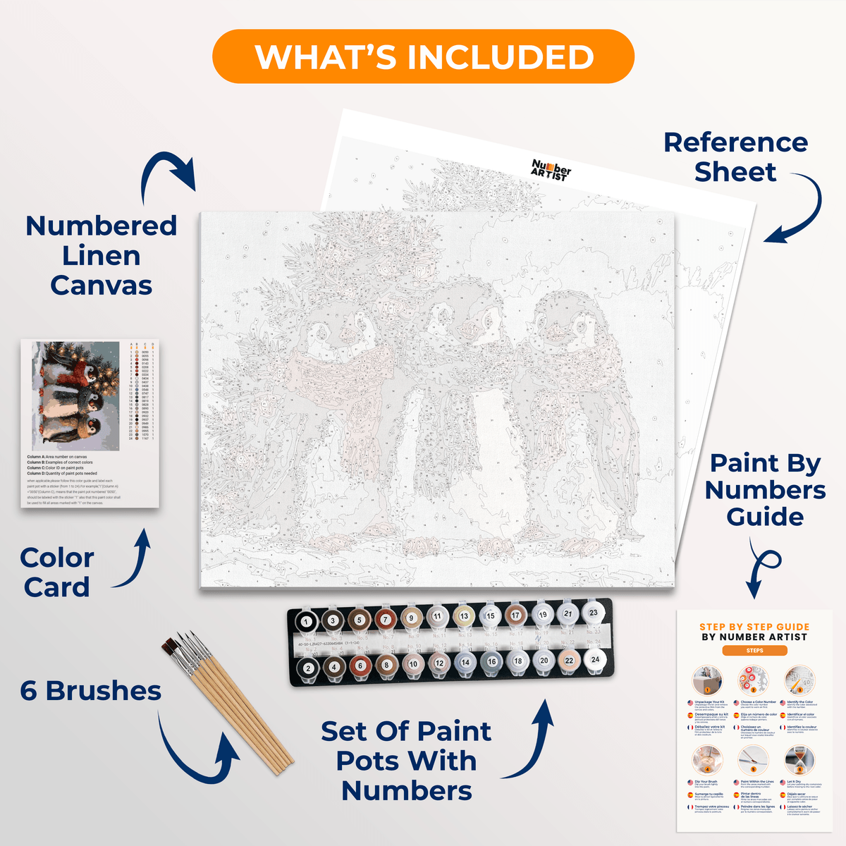 Christmas Group Pic - Number Artist Paint by Numbers Kits