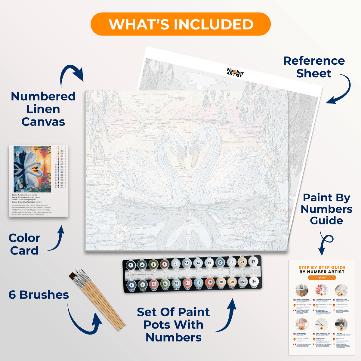Swan Love - Number Artist Paint by Numbers Kits