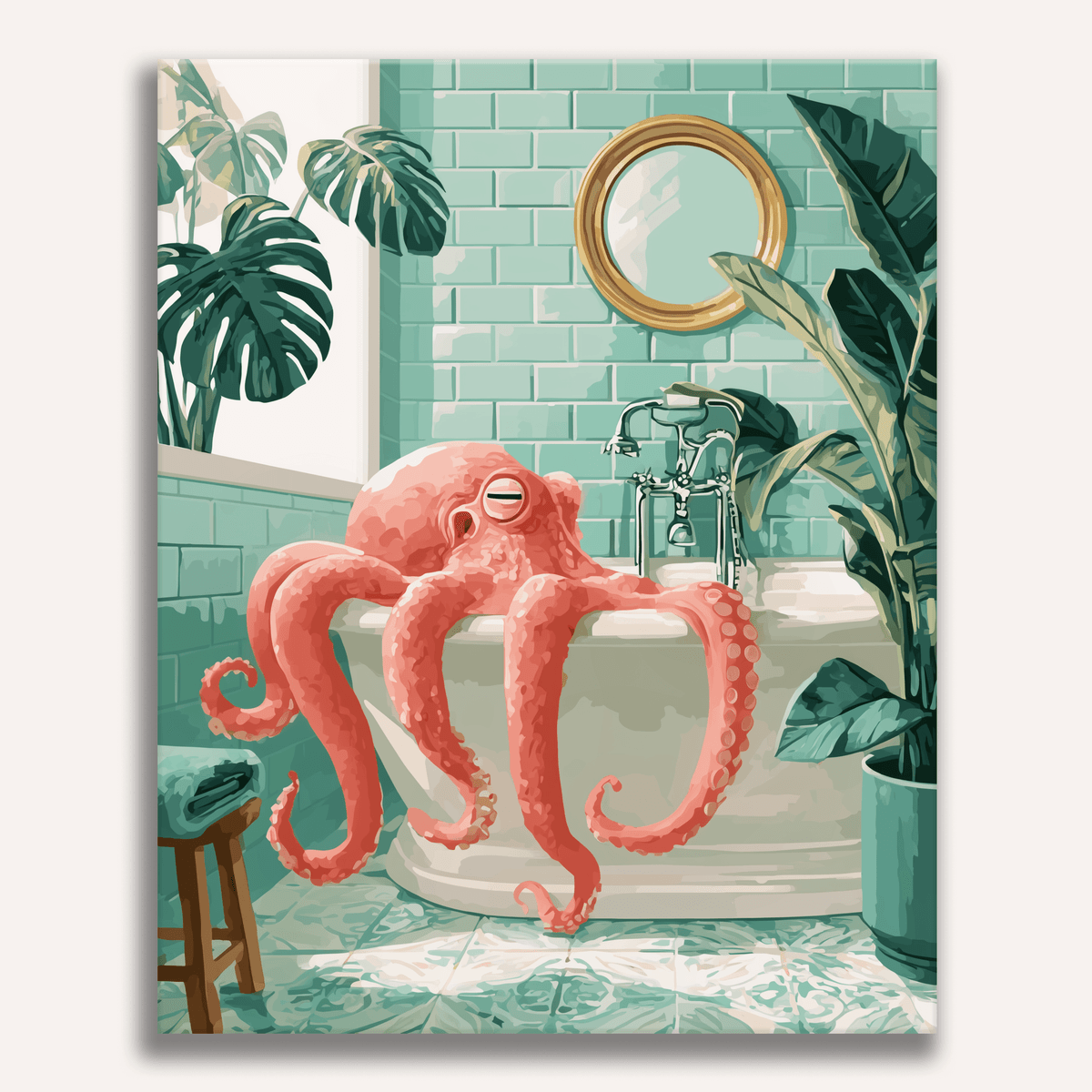 Bathing Tentacles - Number Artist Paint by Numbers Kits