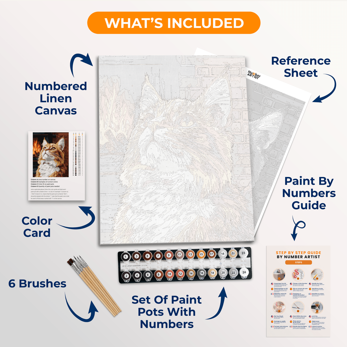 Fireplace Treats - Number Artist Paint by Numbers Kits