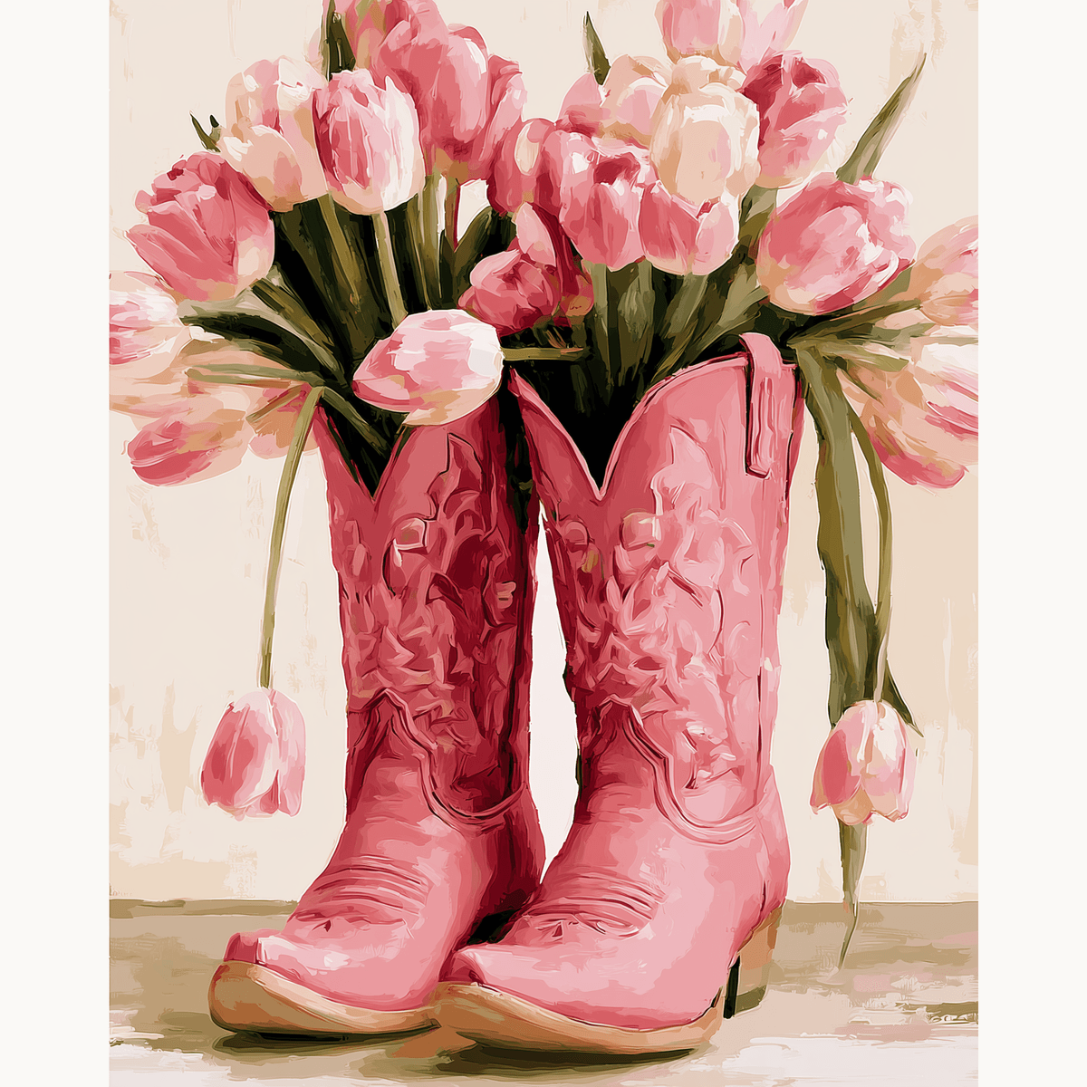 Boots & Tulips - Number Artist Paint by Numbers Kits