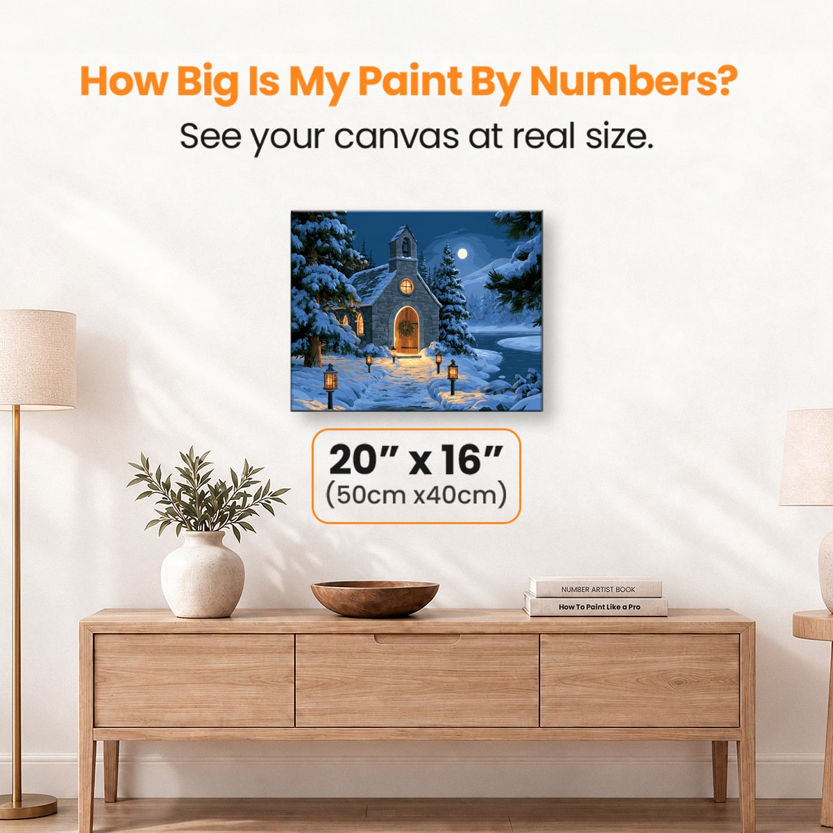 Snowy Chapel - Number Artist Paint by Numbers Kits
