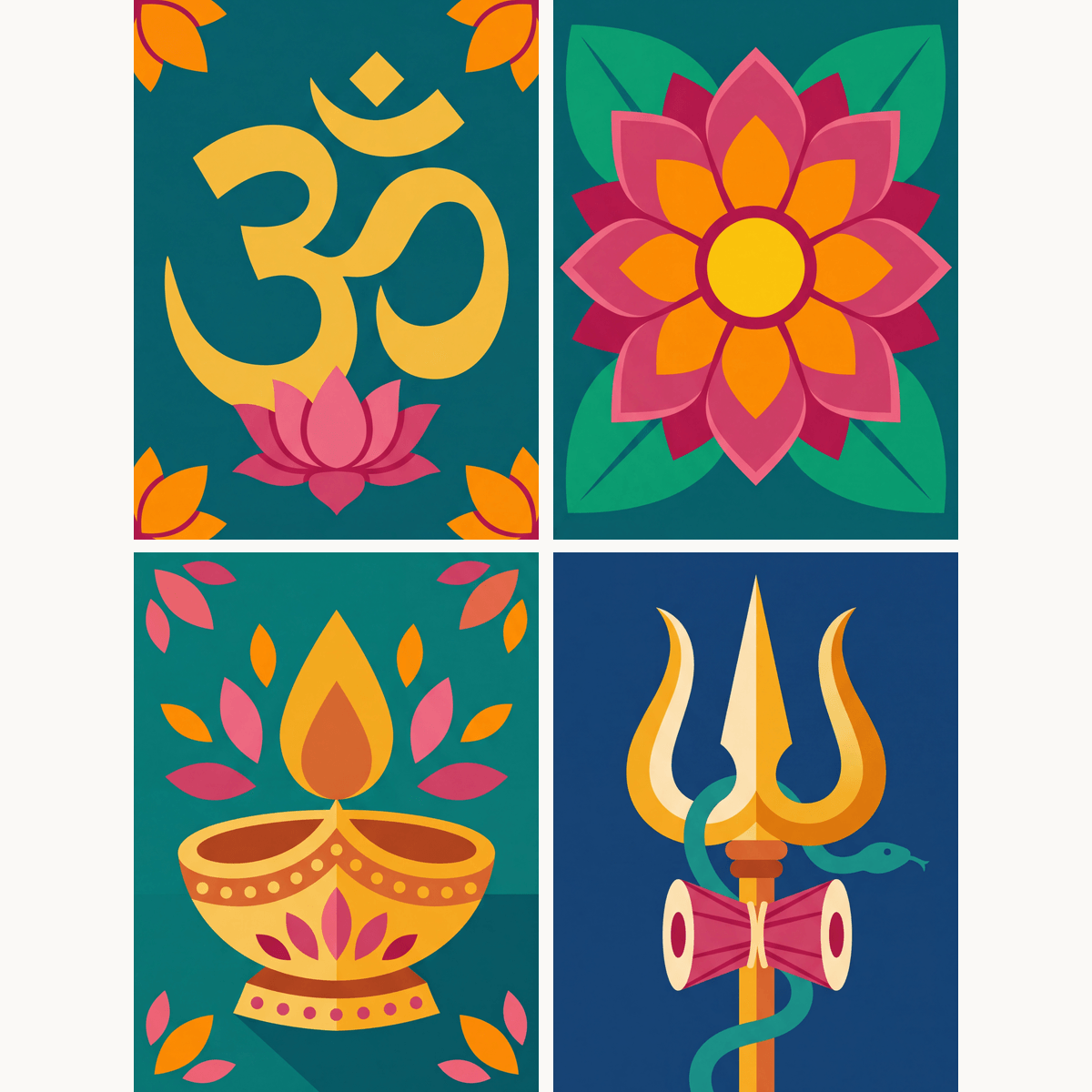 Hindu Symbols - Number Artist Paint by Numbers Kits