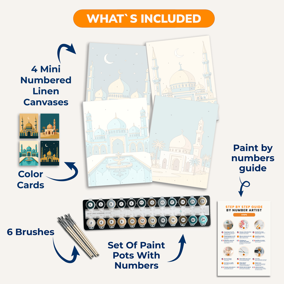 Grand Mosques - Number Artist Paint by Numbers Kits