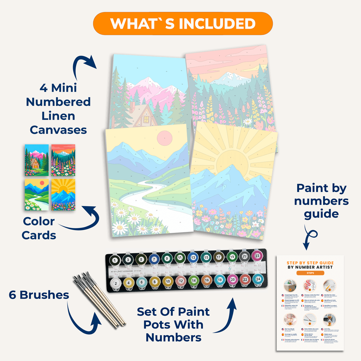 Mountain Wildflowers - Number Artist Paint by Numbers Kits