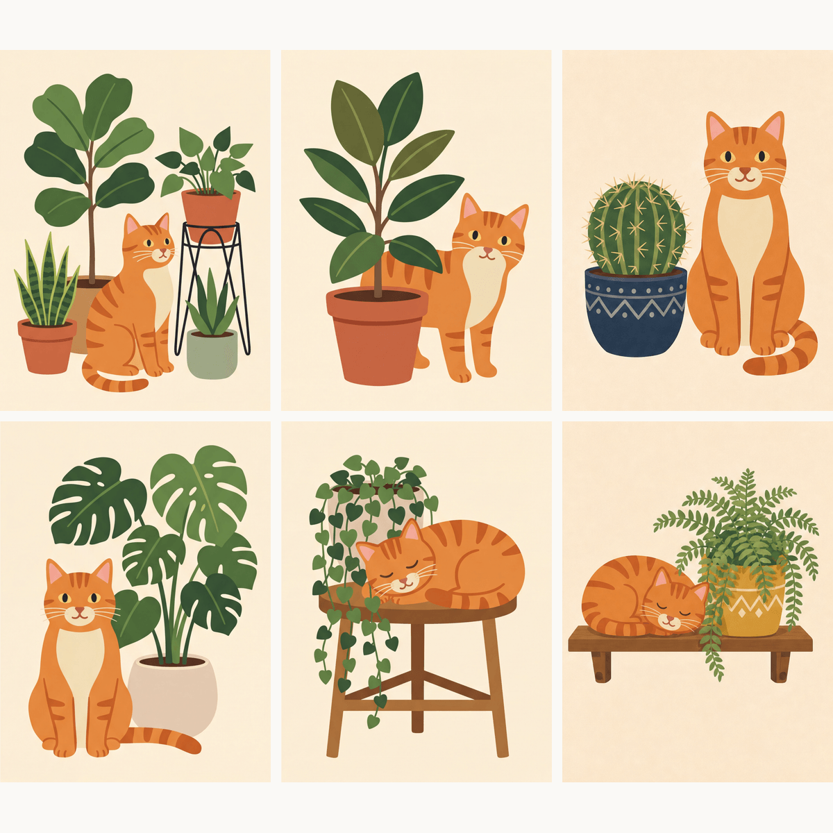 Plant Cat - Number Artist Paint by Numbers Kits