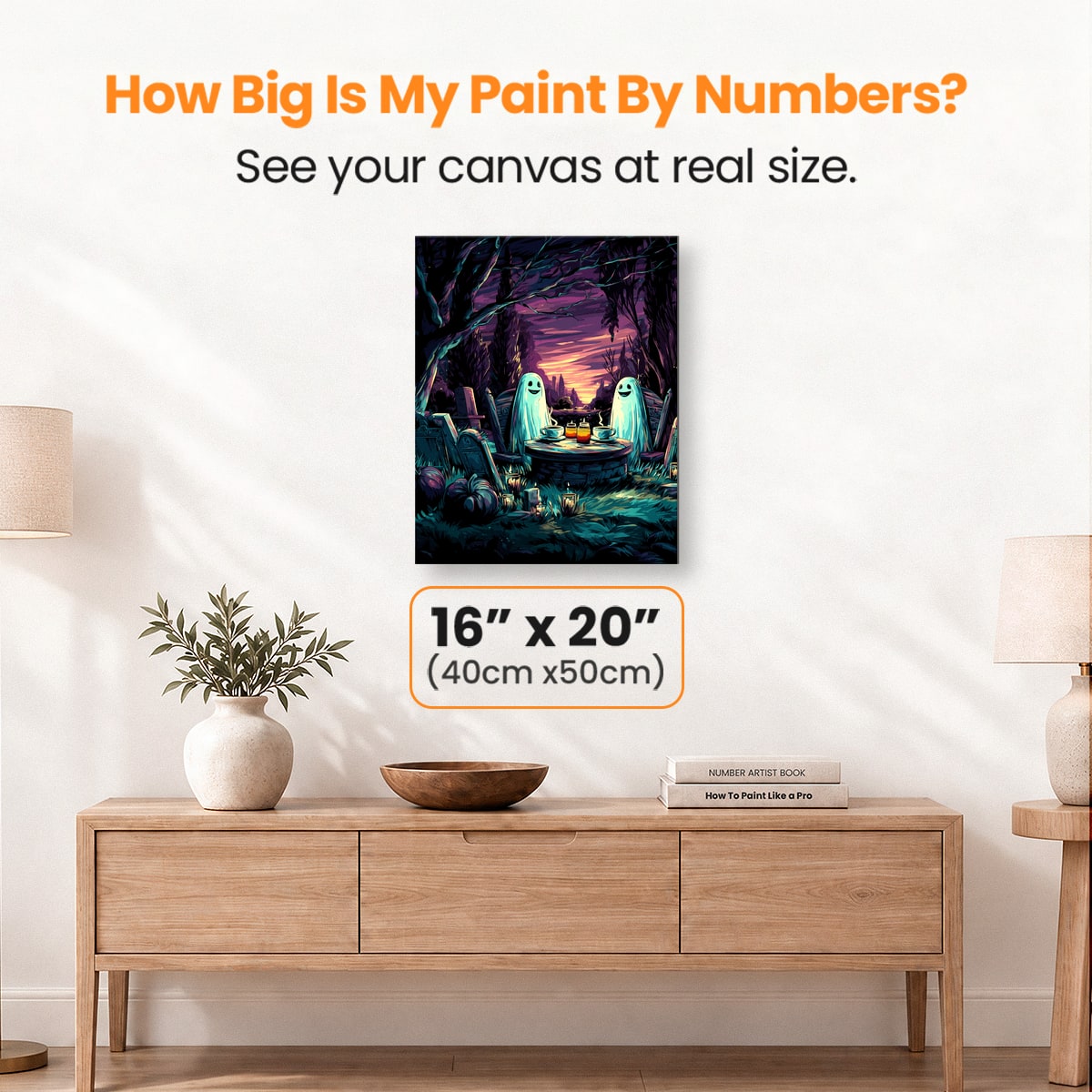 Ghost Tea Party - Number Artist Paint by Numbers Kits