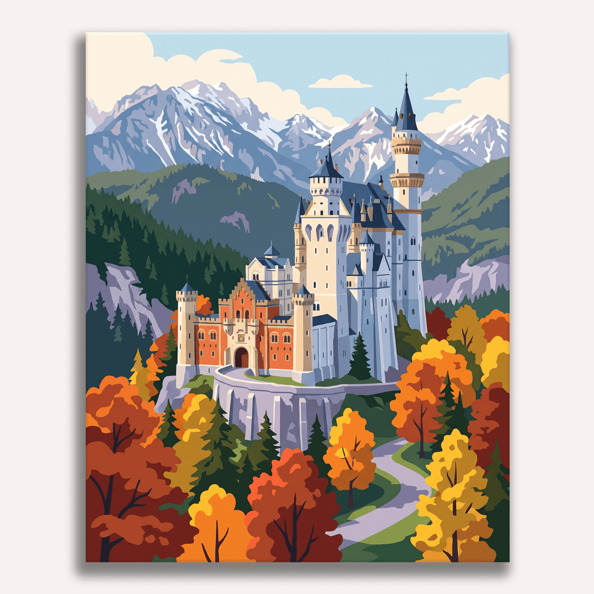 Autumn Fairytale Castle - Number Artist Paint by Numbers Kits
