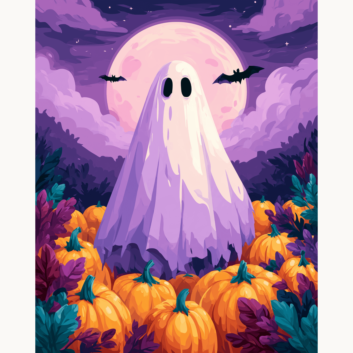 Purple Sky Ghost - Number Artist Paint by Numbers Kits