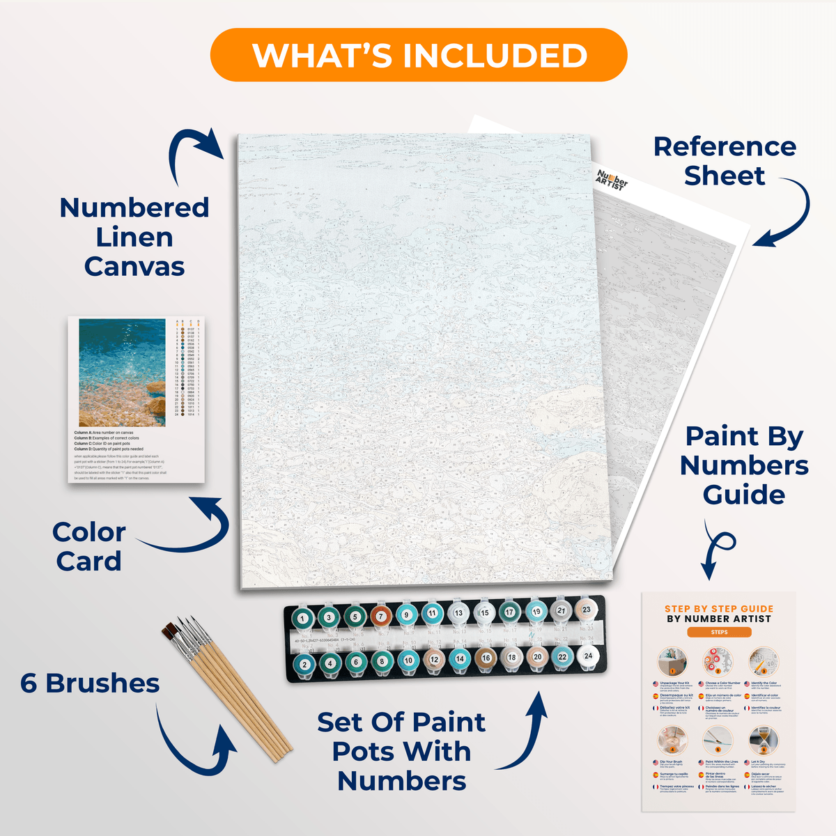 Crystal Clear Waters - Number Artist Paint by Numbers Kits