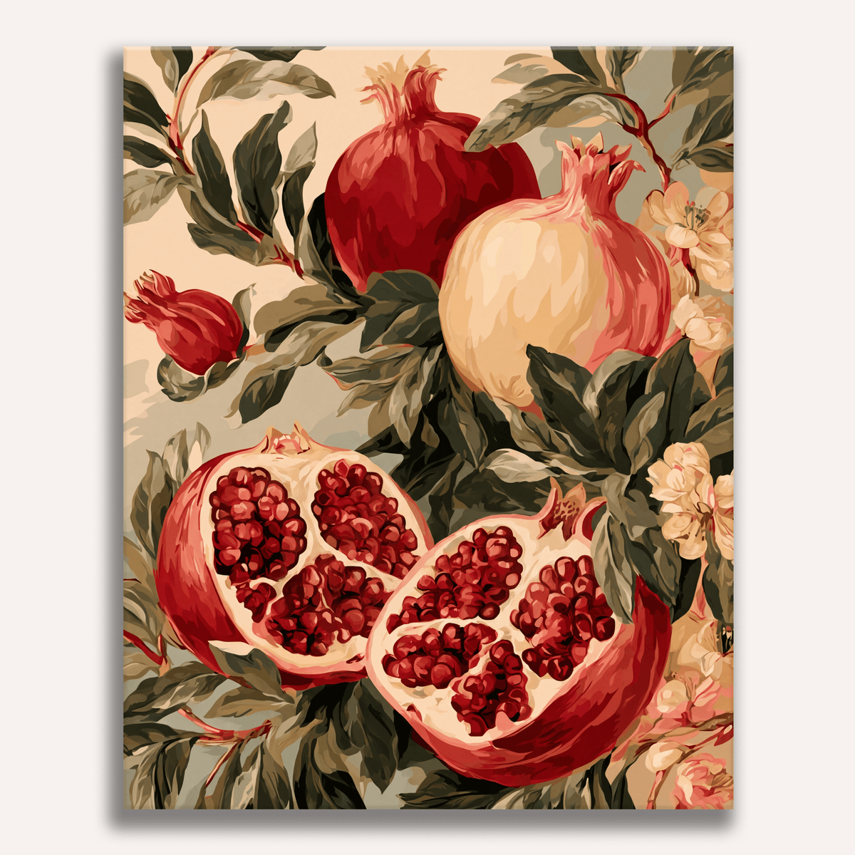 Ripe Pomegranates - Number Artist Paint by Numbers Kits
