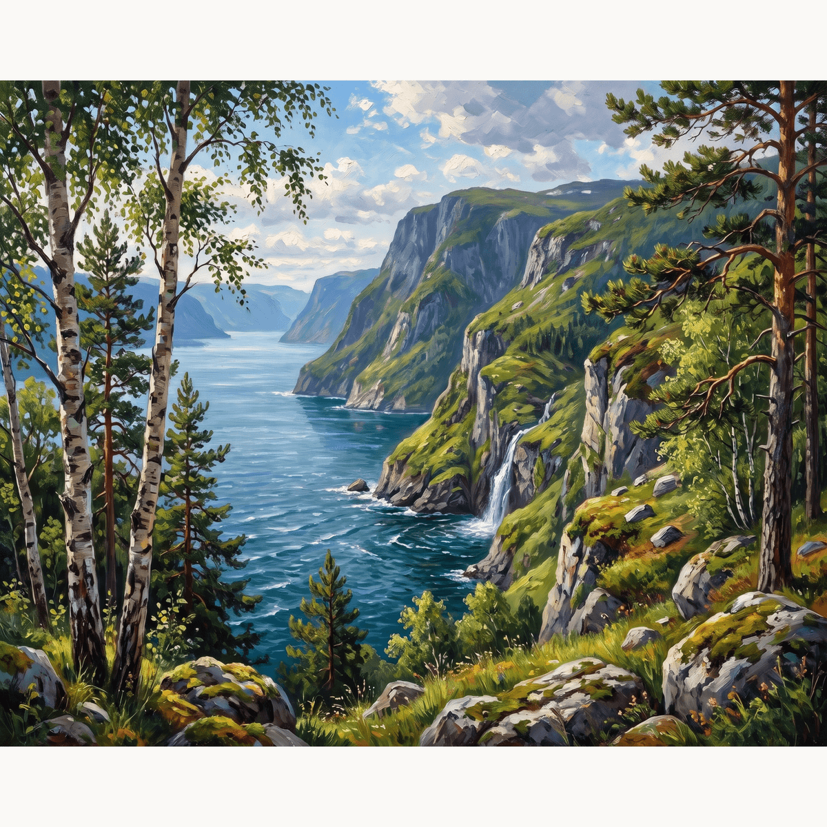 Fjord Stillness - Number Artist Paint by Numbers Kits