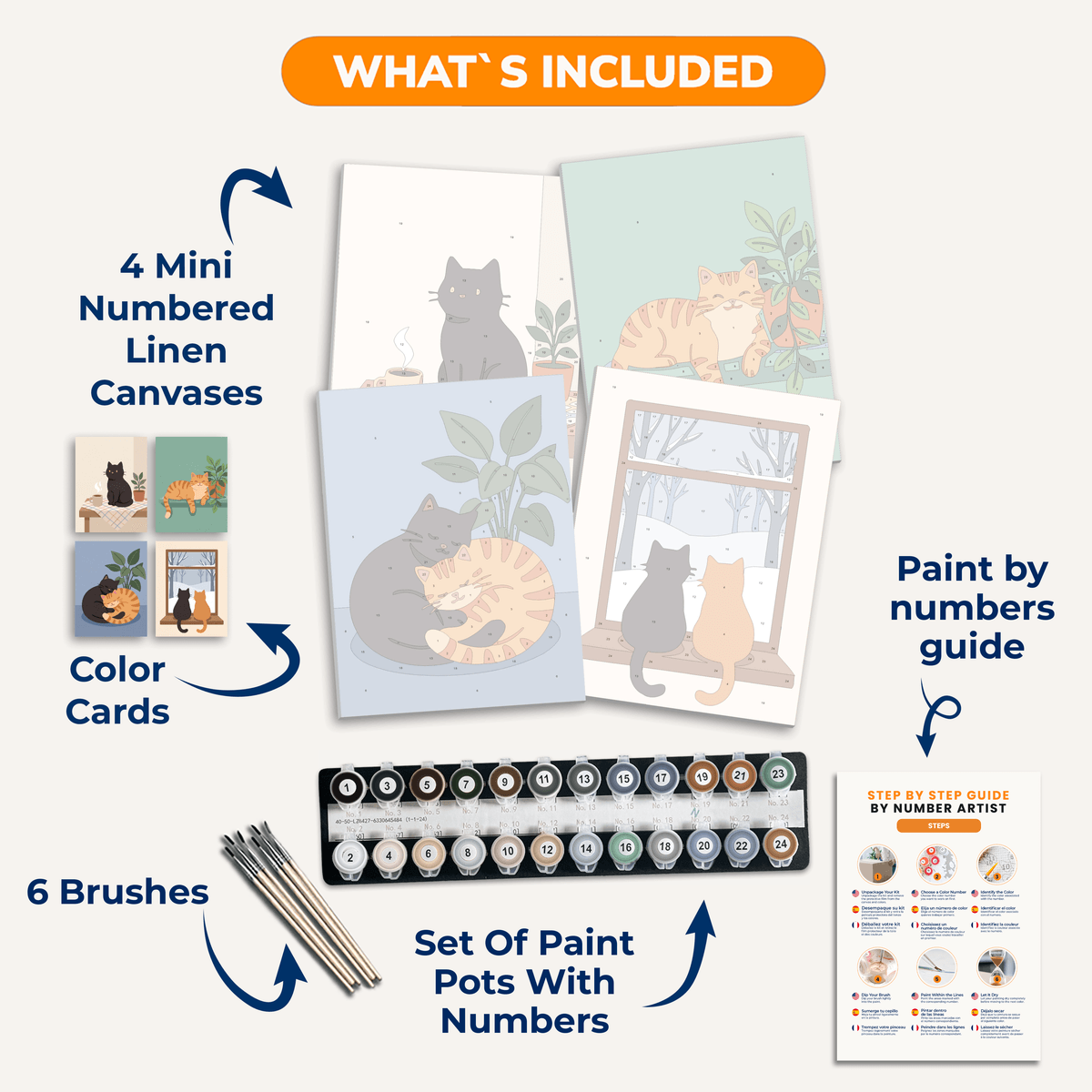 Cat Duo - Number Artist Paint by Numbers Kits