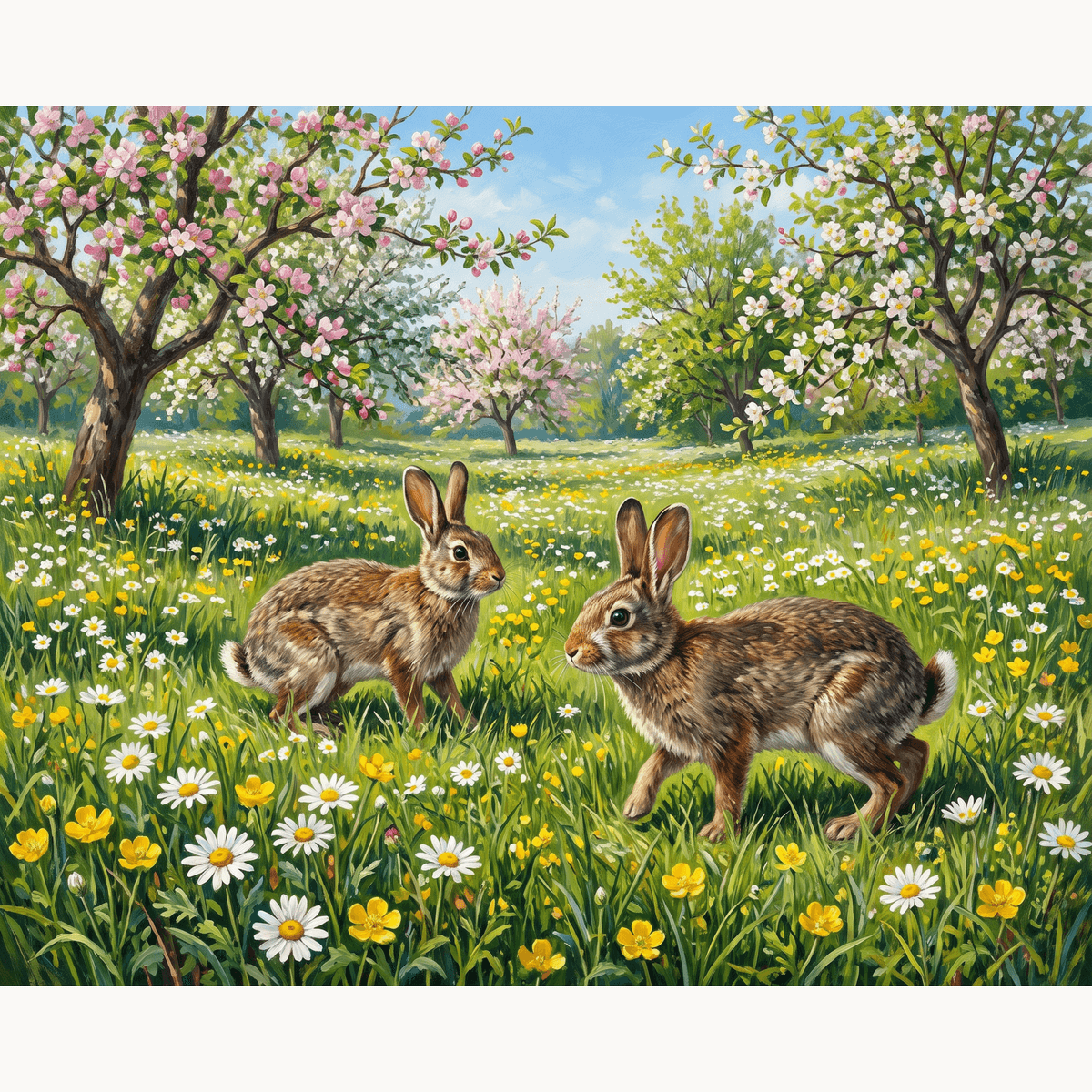 Meadow Bunny Bliss - Number Artist Paint by Numbers Kits