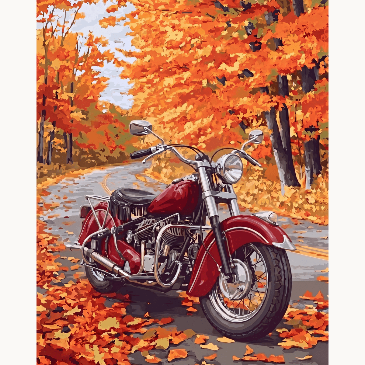 Retro Motorcycle - Number Artist Paint by Numbers Kits