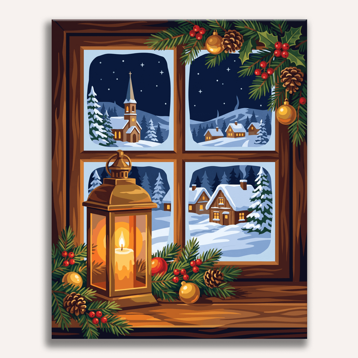 Candlelit Window - Number Artist Paint by Numbers Kits