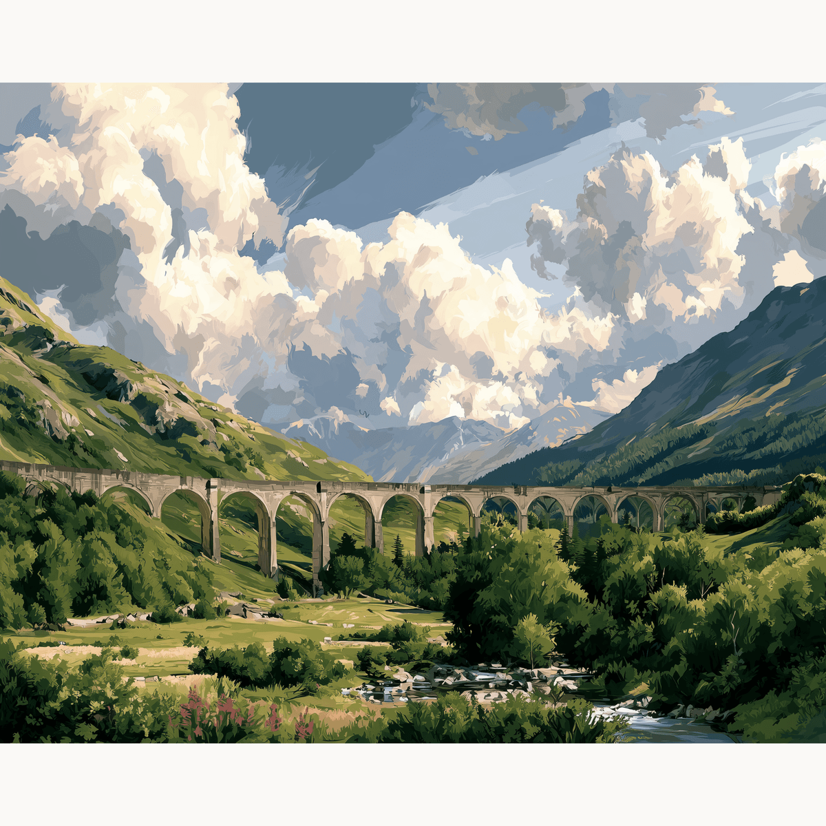 Glenfinnan Landscape - Number Artist Paint by Numbers Kits