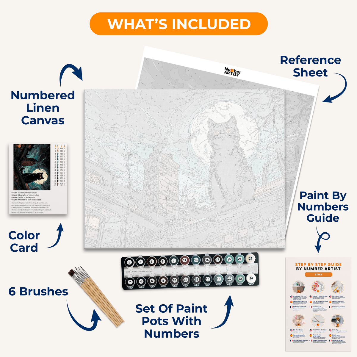 Spooky Paws - Number Artist Paint by Numbers Kits