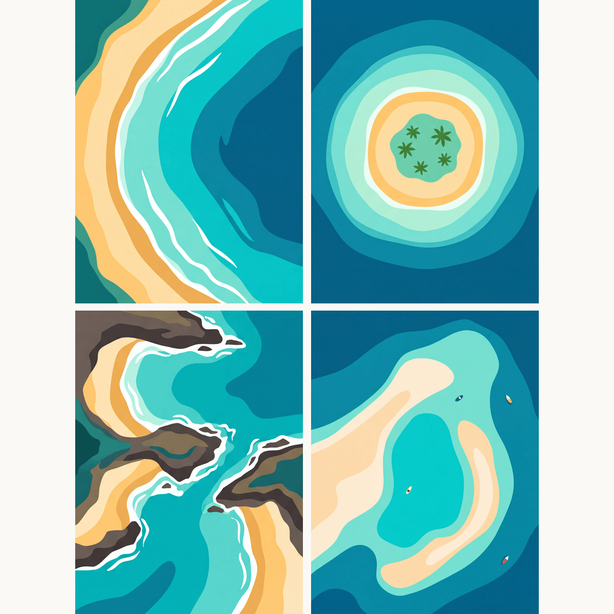 Isle Minimalism - Number Artist Paint by Numbers Kits