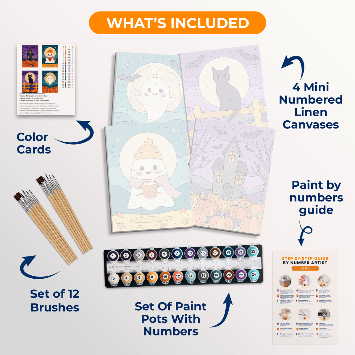 Cozy Ghost Nights - Number Artist Paint by Numbers Kits