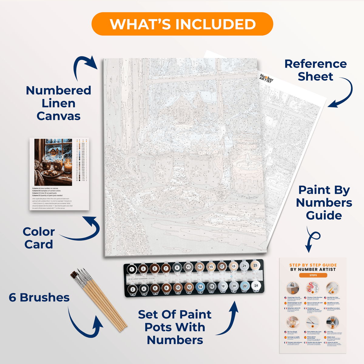 Steaming Hot Cocoa - Number Artist Paint by Numbers Kits
