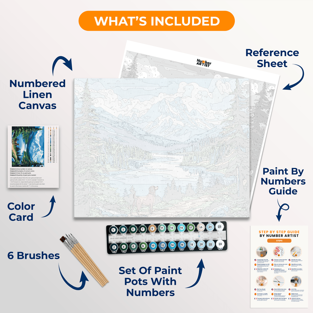 Hiking Dog - Number Artist Paint by Numbers Kits