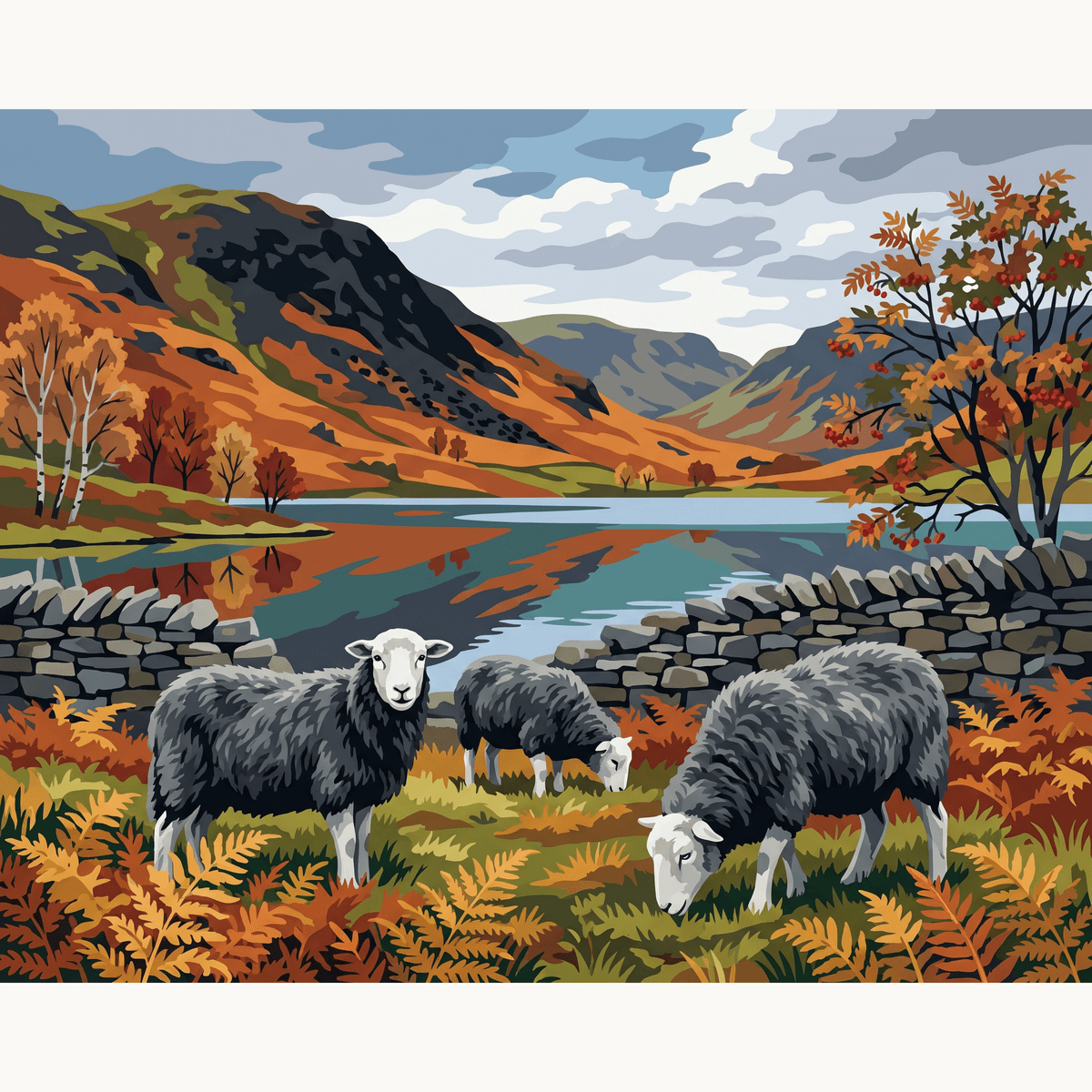 Lakeland Autumn Flock - Number Artist Paint by Numbers Kits
