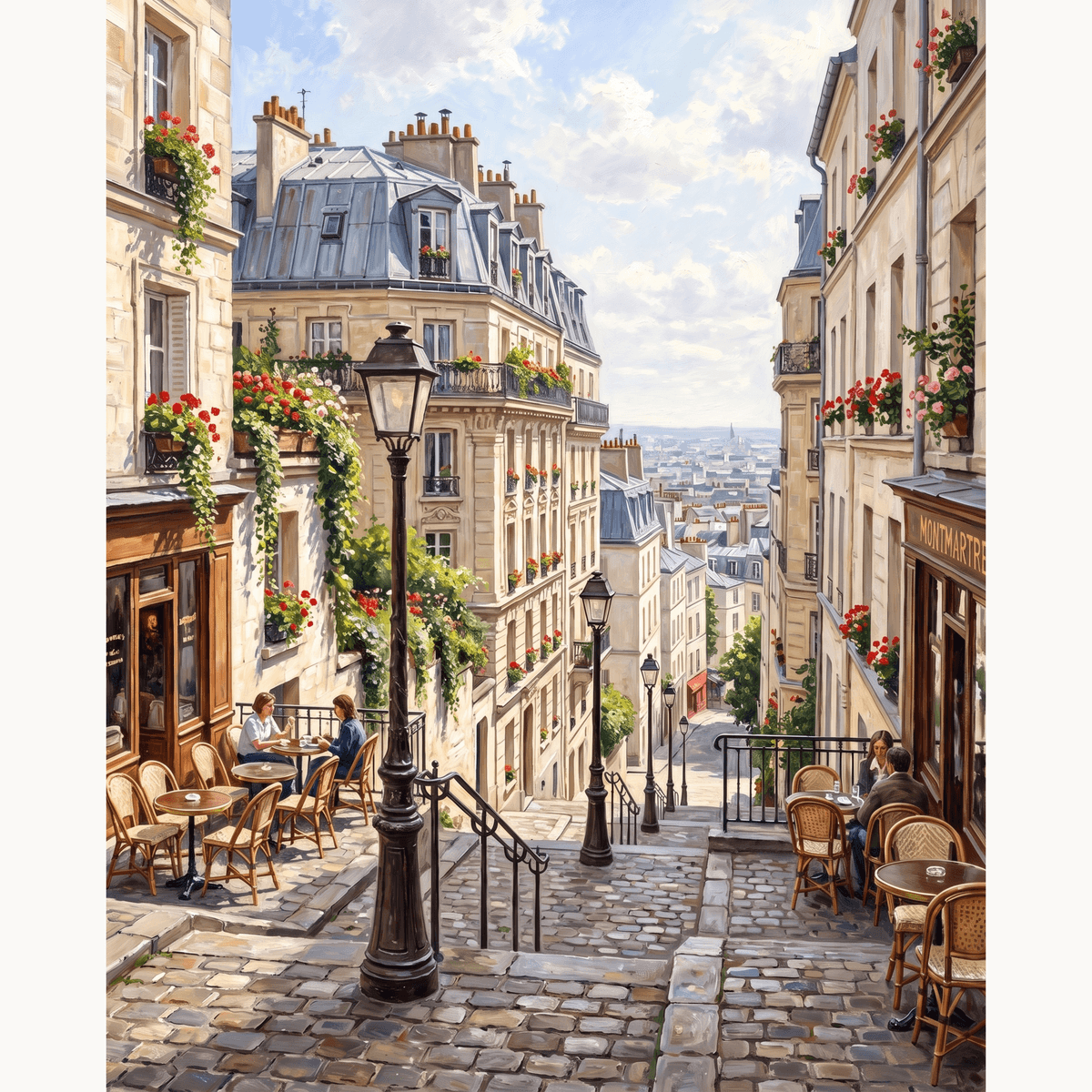 Montmartre Steps - Number Artist Paint by Numbers Kits