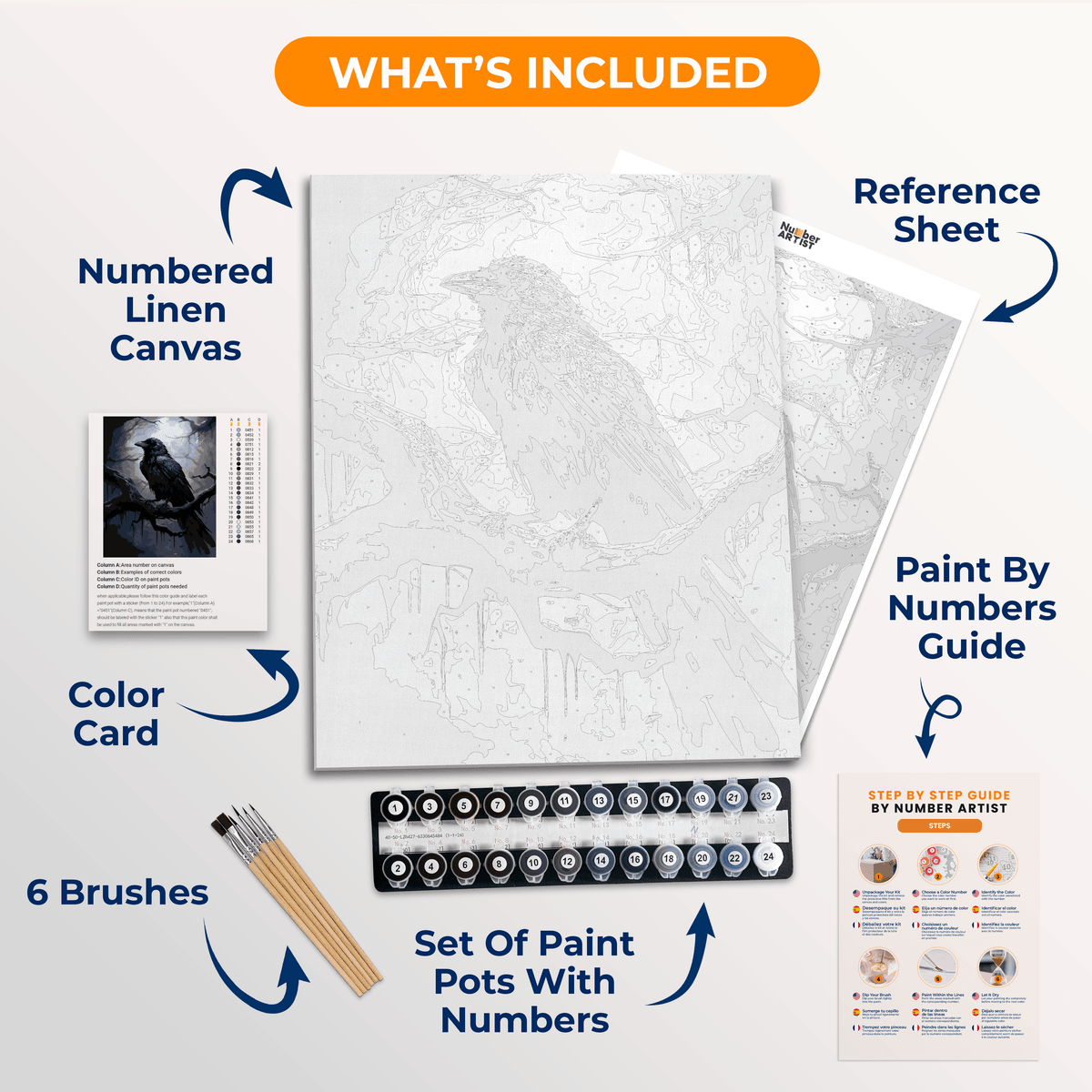 Mysterious Raven - Number Artist Paint by Numbers Kits