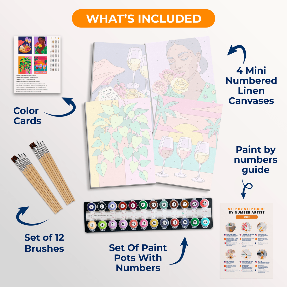 Sunset Sip - Number Artist Paint by Numbers Kits