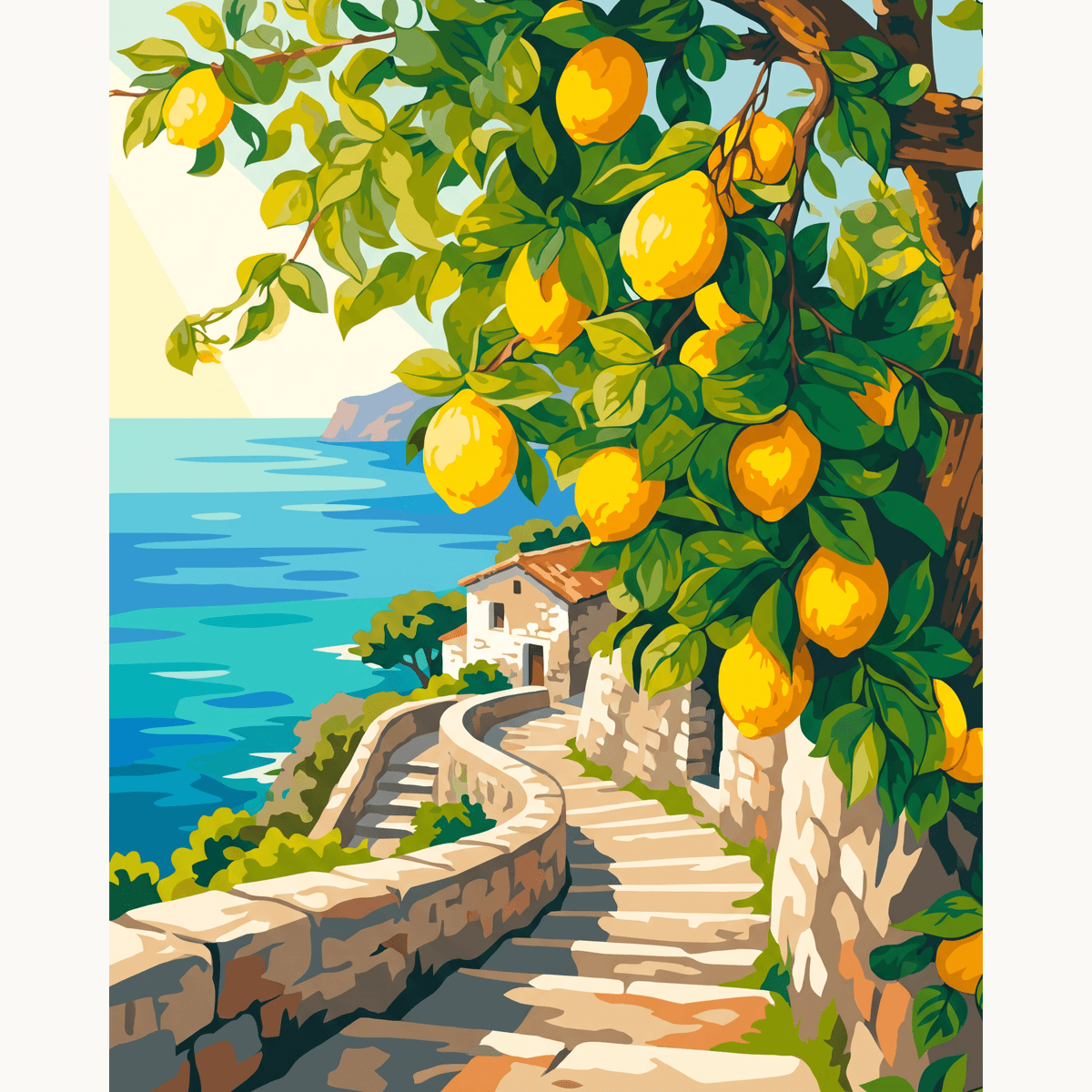 Sunlit Steps - Number Artist Paint by Numbers Kits
