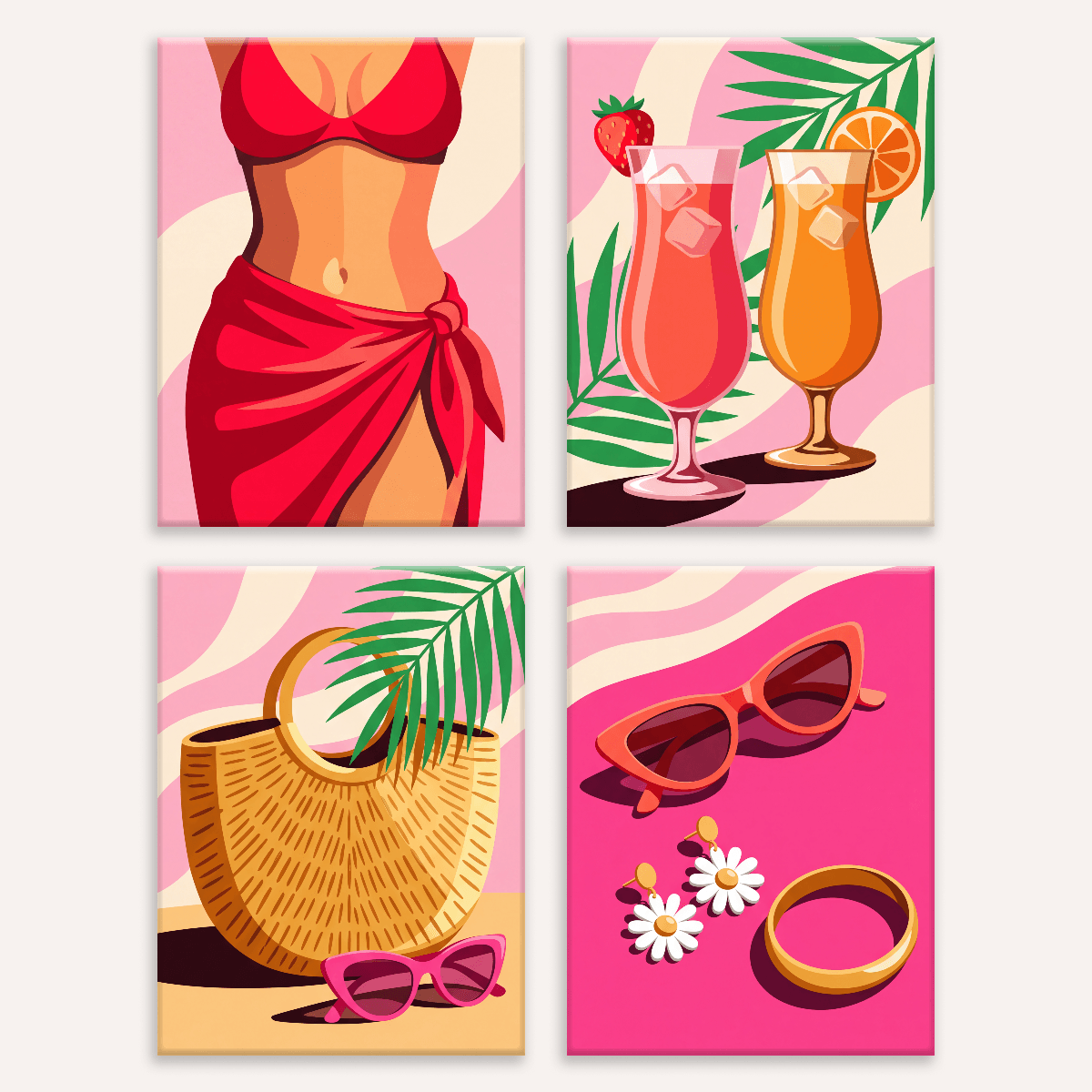 Tropical Getaway - Number Artist Paint by Numbers Kits