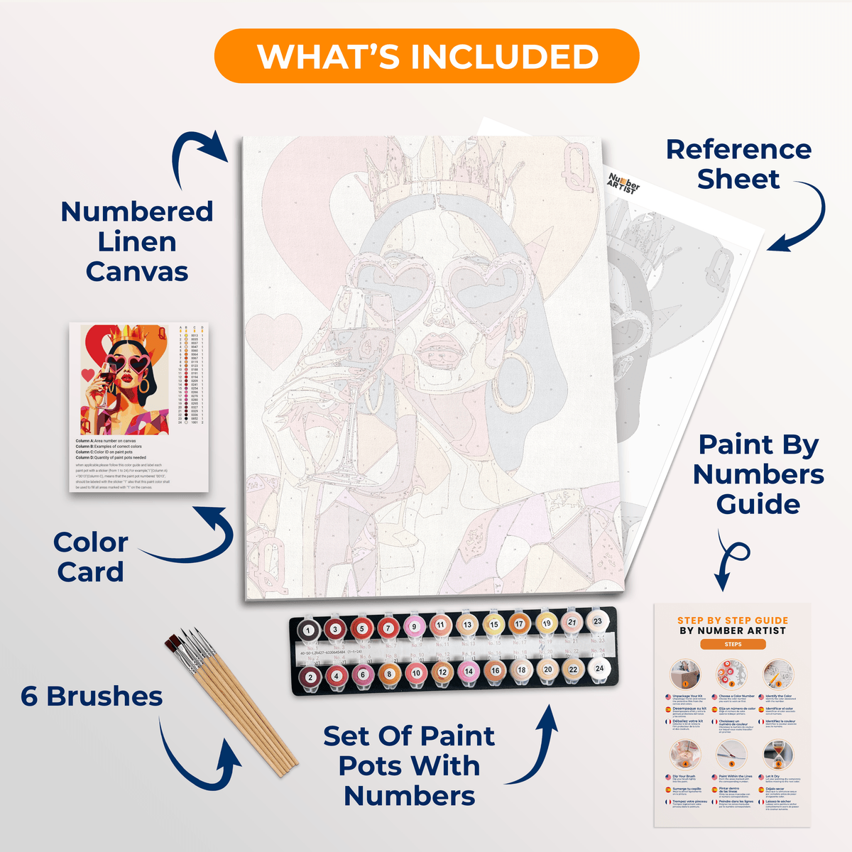 Queen of Art - Number Artist Paint by Numbers Kits