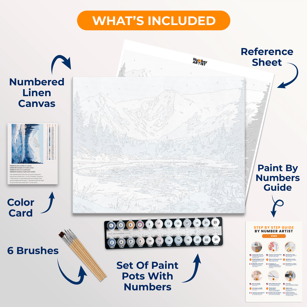 Frozen Lake - Number Artist Paint by Numbers Kits