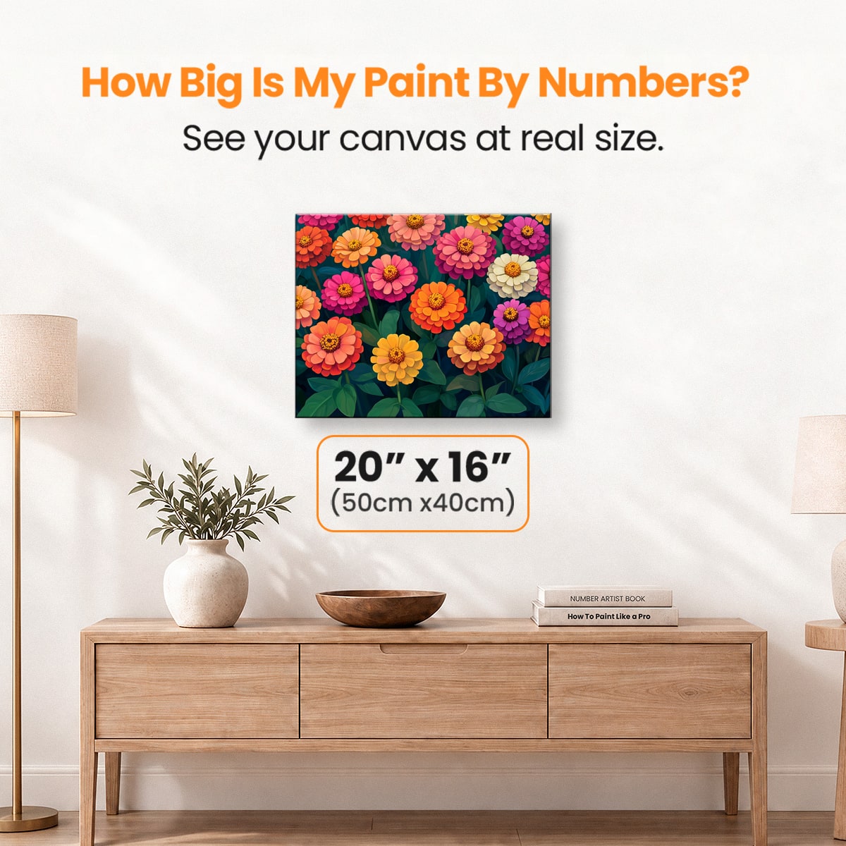 Zinnia Garden - Number Artist Paint by Numbers Kits