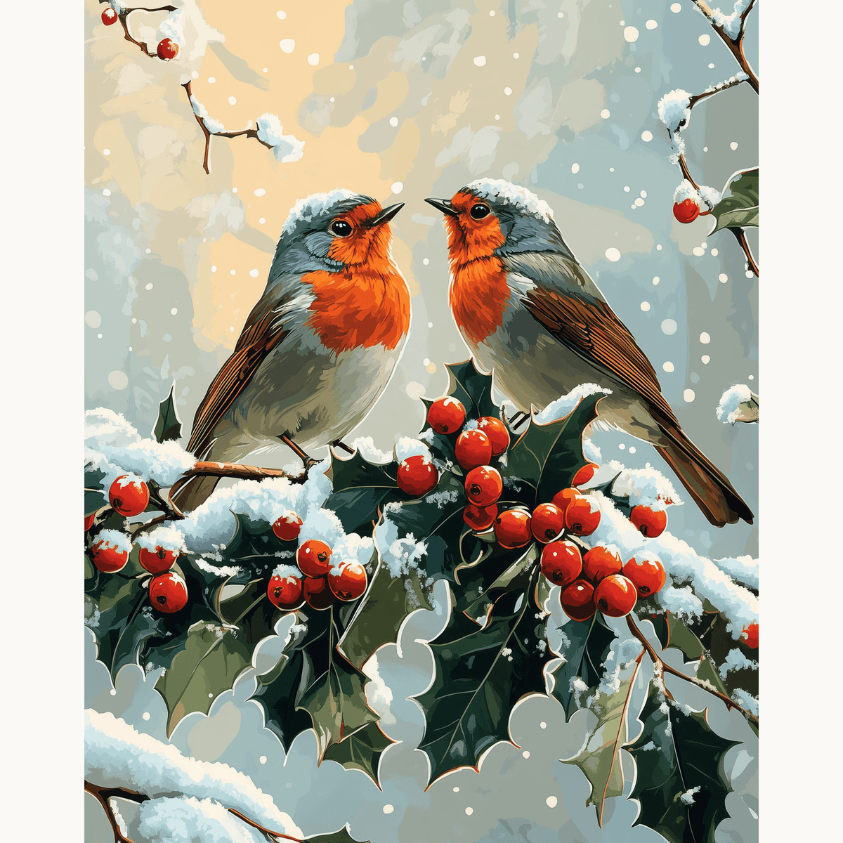 Robins in Love - Number Artist Paint by Numbers Kits