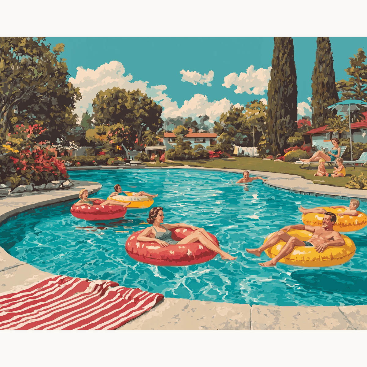 Pool Party - Number Artist Paint by Numbers Kits