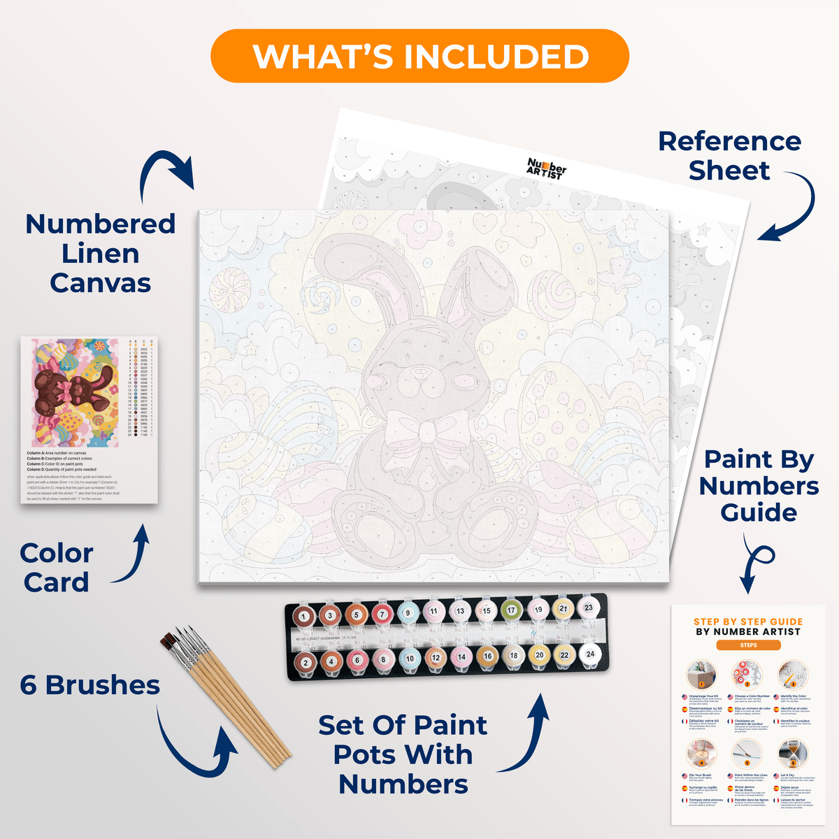 Chocolate Bunny - Number Artist Paint by Numbers Kits