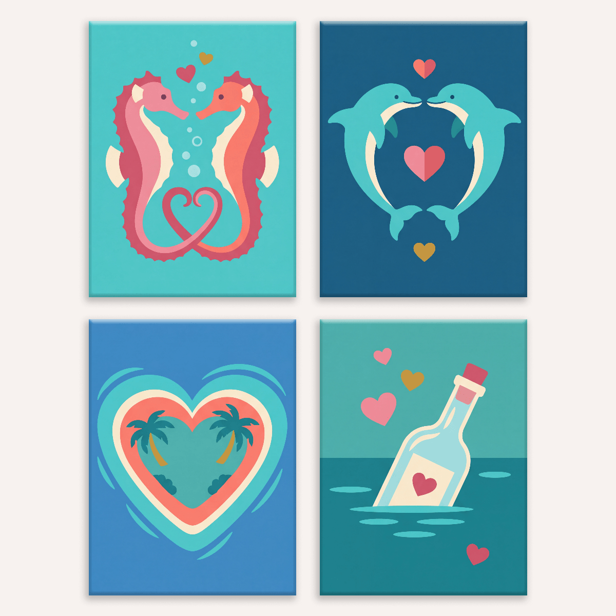 Aquatic Romance - Number Artist Paint by Numbers Kits