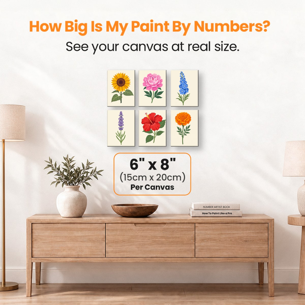 Summer Blooms - Number Artist Paint by Numbers Kits