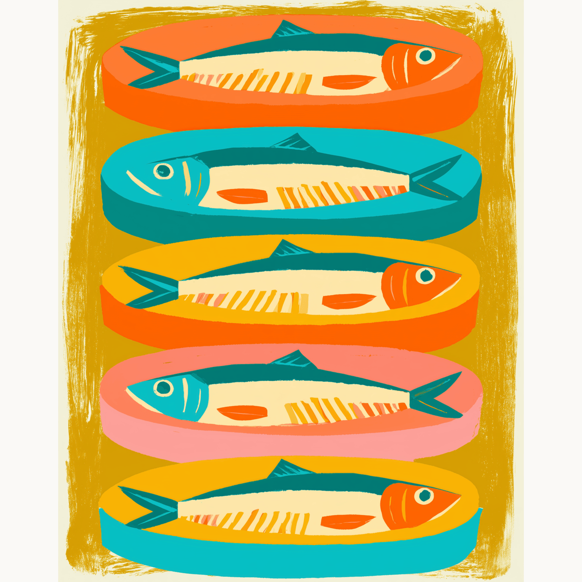 Stacked Sardine Colors - Number Artist Paint by Numbers Kits