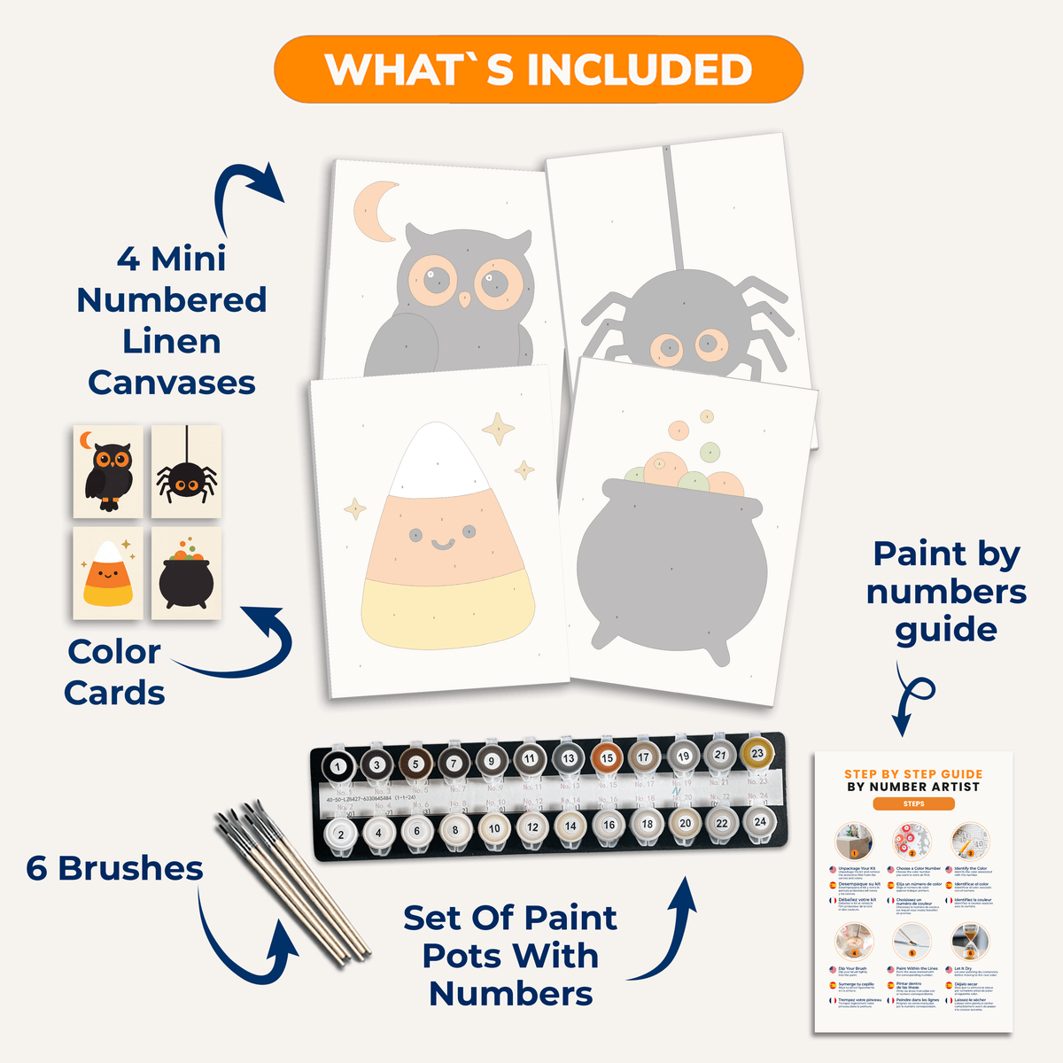 Candy Corn Coven - Number Artist Paint by Numbers Kits