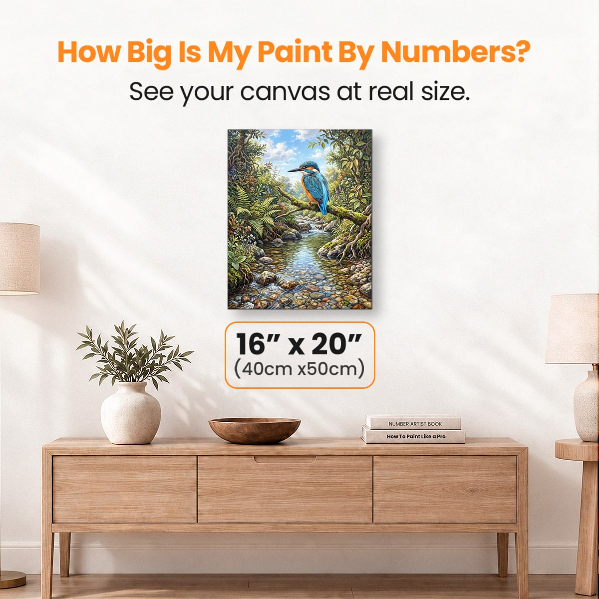 Kingfisher Perch - Number Artist Paint by Numbers Kits