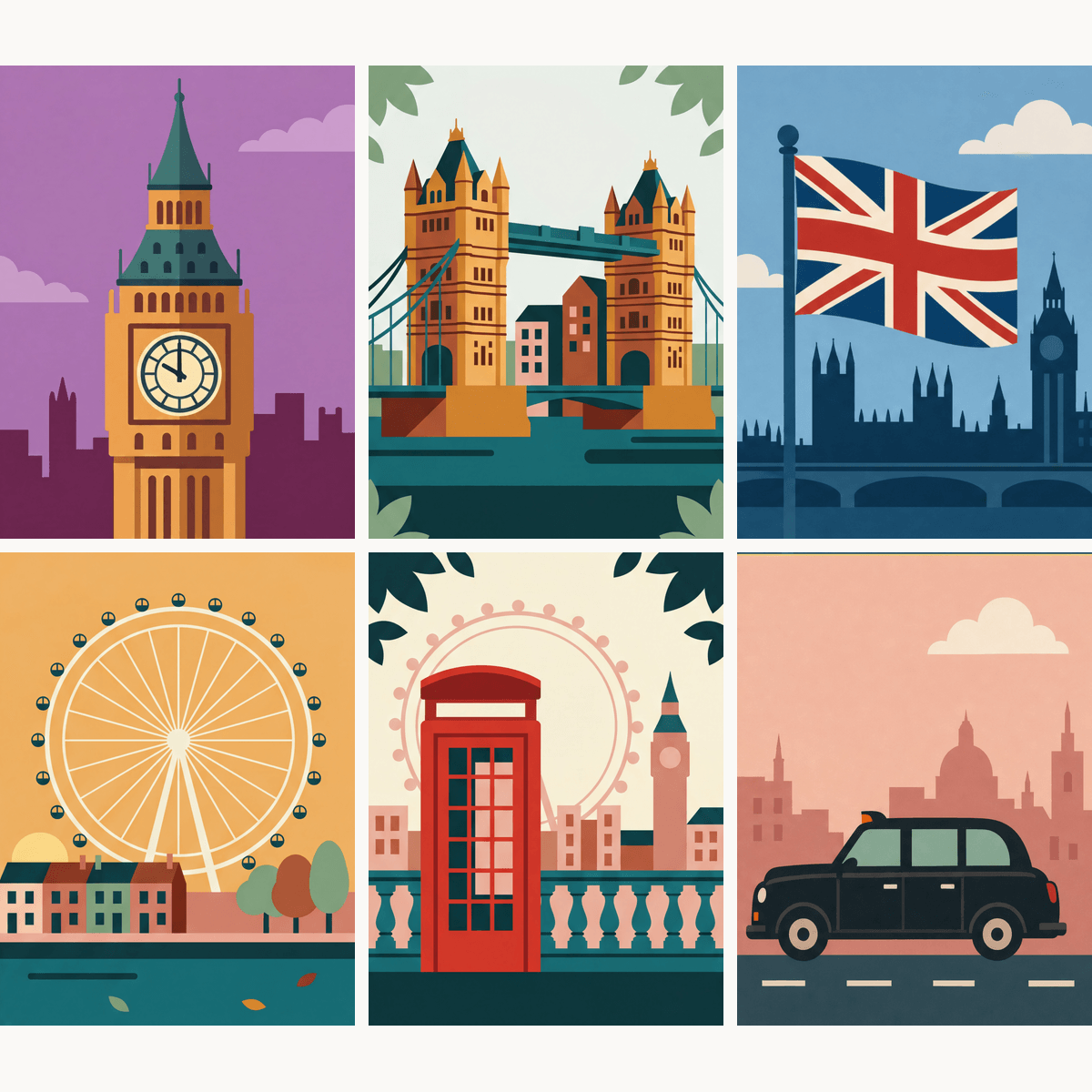 London Landmarks - Number Artist Paint by Numbers Kits