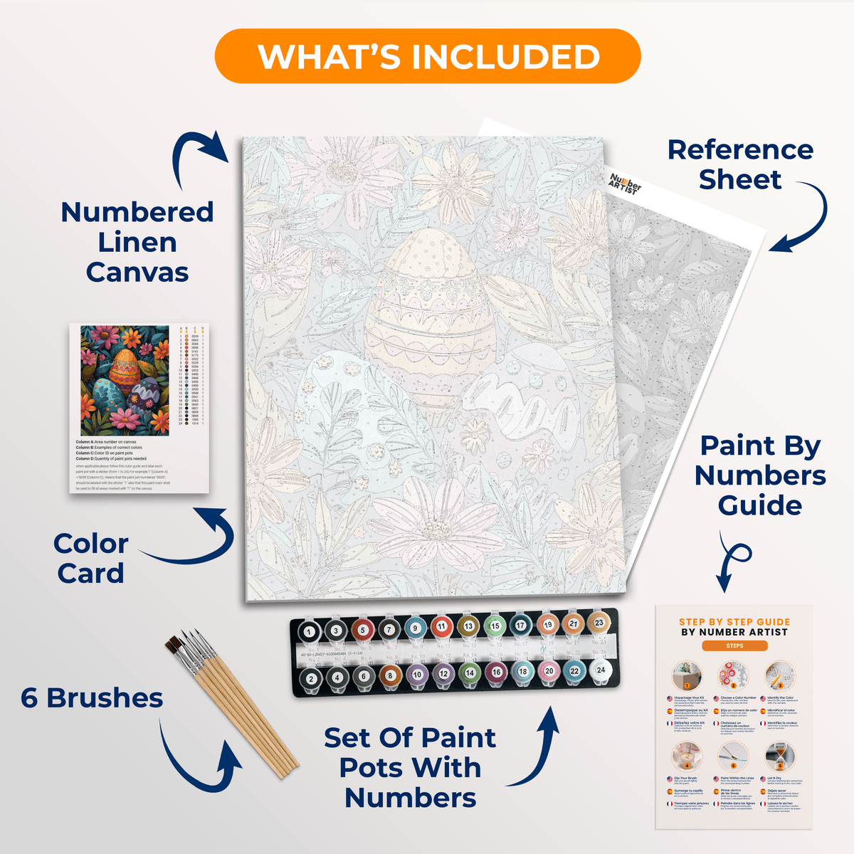 Hidden Eggs - Number Artist Paint by Numbers Kits